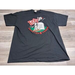 Vintage Funny Graphic T-Shirt Lucky 13 Dead Dave Golf Open‎ Cute Puppy Spooky XL